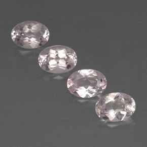 캐럿 천연 라이트 핑크 모가나이트 보석, 타원형 컷, 7.1×5.1 mm, VVS