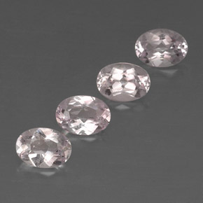 캐럿 천연 라이트 핑크 모가나이트 보석, 타원형 컷, 7.1×5.1 mm, VVS