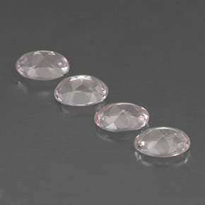 캐럿 천연 라이트 핑크 모가나이트 보석, 타원형 컷, 7.1×5.1 mm, VVS