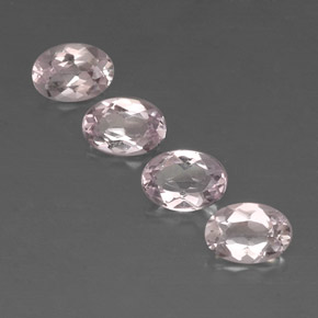 캐럿 천연 라이트 핑크 모가나이트 보석, 타원형 컷, 7.1×5 mm, VVS