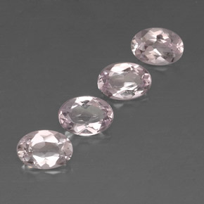 캐럿 천연 라이트 핑크 모가나이트 보석, 타원형 컷, 7.1×5 mm, VVS