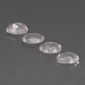 캐럿 천연 라이트 핑크 모가나이트 보석, 타원형 컷, 7.1×5 mm, VVS
