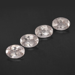 캐럿 천연 라이트 핑크 모가나이트 보석, 타원형 컷, 7.1×5.1 mm, VVS