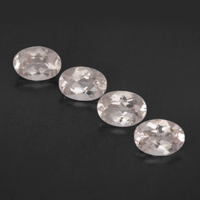 캐럿 천연 라이트 핑크 모가나이트 보석, 타원형 컷, 7.1×5.1 mm, VVS