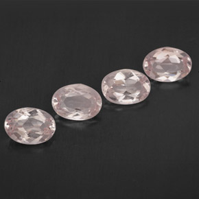 캐럿 천연 라이트 핑크 모가나이트 보석, 타원형 컷, 7.2×5.1 mm, VVS