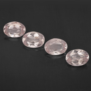 캐럿 천연 라이트 핑크 모가나이트 보석, 타원형 컷, 7.2×5.1 mm, VVS