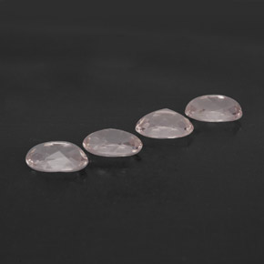 캐럿 천연 라이트 핑크 모가나이트 보석, 타원형 컷, 7.2×5.1 mm, VVS