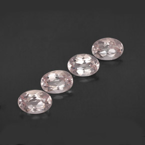 캐럿 천연 라이트 핑크 모가나이트 보석, 타원형 컷, 7.1×5 mm, VVS