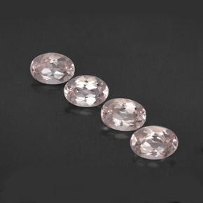 캐럿 천연 라이트 핑크 모가나이트 보석, 타원형 컷, 7.1×5 mm, VVS