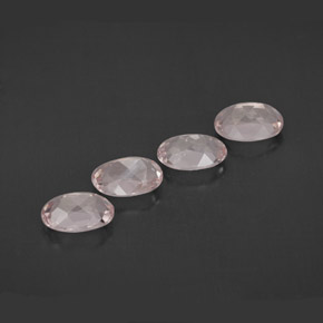 캐럿 천연 라이트 핑크 모가나이트 보석, 타원형 컷, 7.1×5 mm, VVS