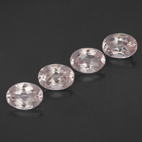 캐럿 천연 라이트 핑크 모가나이트 보석, 타원형 컷, 7.1×5.1 mm, IF