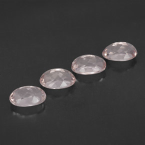 캐럿 천연 라이트 핑크 모가나이트 보석, 타원형 컷, 7.1×5.1 mm, IF