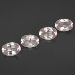 캐럿 천연 라이트 핑크 모가나이트 보석, 타원형 컷, 7.1×5 mm, VVS