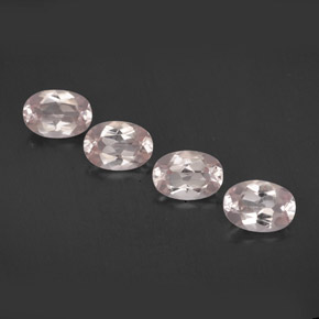 캐럿 천연 라이트 핑크 모가나이트 보석, 타원형 컷, 7.1×5 mm, VVS