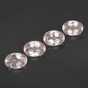 캐럿 천연 라이트 핑크 모가나이트 보석, 타원형 컷, 7.1×5.1 mm, VVS