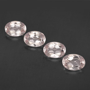 캐럿 천연 라이트 핑크 모가나이트 보석, 타원형 컷, 7.1×5.1 mm, VVS