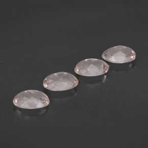 캐럿 천연 라이트 핑크 모가나이트 보석, 타원형 컷, 7.1×5.1 mm, VVS
