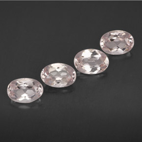 캐럿 천연 라이트 핑크 모가나이트 보석, 타원형 컷, 7.1×5 mm, VVS