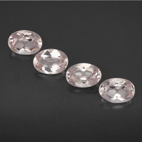 캐럿 천연 라이트 핑크 모가나이트 보석, 타원형 컷, 7.1×5 mm, VVS