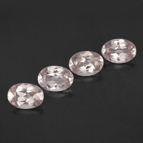 캐럿 천연 라이트 핑크 모가나이트 보석, 타원형 컷, 7.1×5.1 mm, VVS