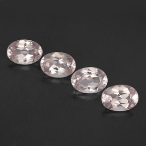 캐럿 천연 라이트 핑크 모가나이트 보석, 타원형 컷, 7.1×5.1 mm, VVS
