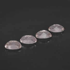 캐럿 천연 라이트 핑크 모가나이트 보석, 타원형 컷, 7.1×5.1 mm, VVS