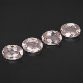 캐럿 천연 라이트 핑크 모가나이트 보석, 타원형 컷, 7.1×5.1 mm, VVS