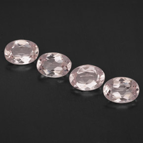캐럿 천연 라이트 핑크 모가나이트 보석, 타원형 컷, 7.1×5.1 mm, VVS