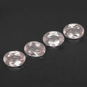 캐럿 천연 라이트 핑크 모가나이트 보석, 타원형 컷, 7.1×5.1 mm, VVS