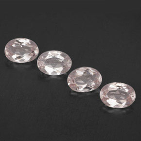 캐럿 천연 라이트 핑크 모가나이트 보석, 타원형 컷, 7.1×5.1 mm, VVS