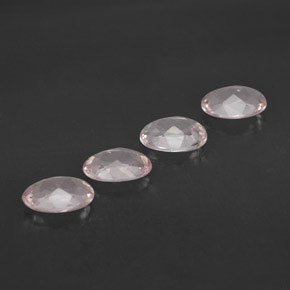 캐럿 천연 라이트 핑크 모가나이트 보석, 타원형 컷, 7.1×5.1 mm, VVS