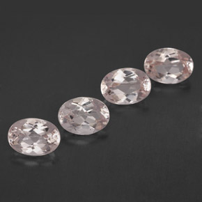 캐럿 천연 라이트 핑크 모가나이트 보석, 타원형 컷, 7.1×5.2 mm, VVS
