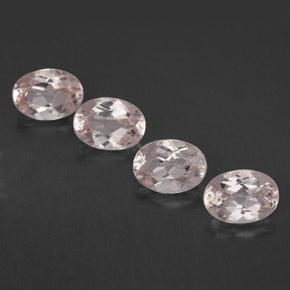 캐럿 천연 라이트 핑크 모가나이트 보석, 타원형 컷, 7.1×5.2 mm, VVS