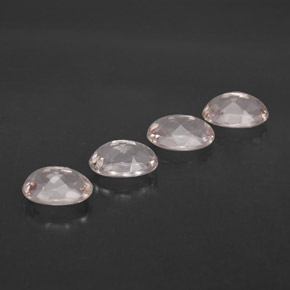 캐럿 천연 라이트 핑크 모가나이트 보석, 타원형 컷, 7.1×5.2 mm, VVS