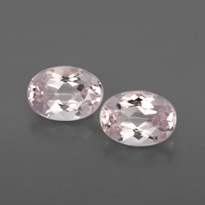 캐럿 천연 라이트 핑크 모가나이트 보석, 타원형 컷, 7.1×5.2 mm, VVS