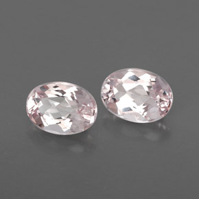 캐럿 천연 라이트 핑크 모가나이트 보석, 타원형 컷, 7.1×5.2 mm, VVS