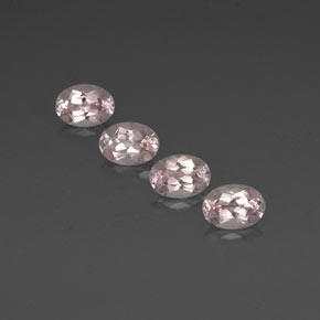 캐럿 천연 라이트 핑크 모가나이트 보석, 타원형 컷, 7.1×5.1 mm, VVS