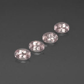 캐럿 천연 라이트 핑크 모가나이트 보석, 타원형 컷, 7.1×5.1 mm, VVS