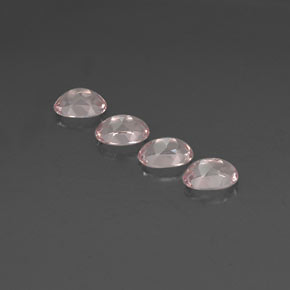 캐럿 천연 라이트 핑크 모가나이트 보석, 타원형 컷, 7.1×5.1 mm, VVS