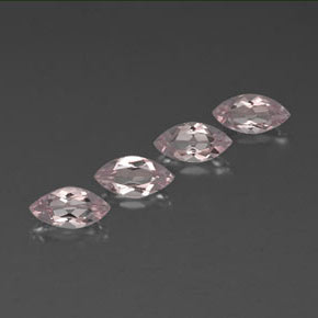 2.13캐럿 천연 라이트 핑크 모가나이트 보석, 마퀴즈, 8.1×4.1 mm, VVS