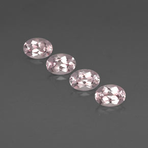 캐럿 천연 라이트 핑크 모가나이트 보석, 타원형 컷, 7.1×5.1 mm, VVS