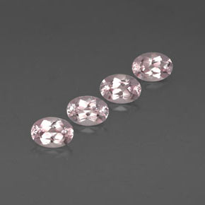 캐럿 천연 라이트 핑크 모가나이트 보석, 타원형 컷, 7.1×5.1 mm, VVS
