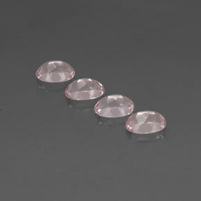 캐럿 천연 라이트 핑크 모가나이트 보석, 타원형 컷, 7.1×5.1 mm, VVS