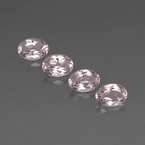 캐럿 천연 라이트 핑크 모가나이트 보석, 타원형 컷, 7.1×5 mm, VVS