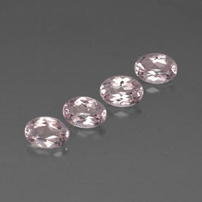 캐럿 천연 라이트 핑크 모가나이트 보석, 타원형 컷, 7.1×5 mm, VVS