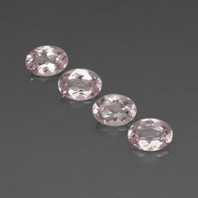 캐럿 천연 라이트 핑크 모가나이트 보석, 타원형 컷, 7.2×5.1 mm, VVS