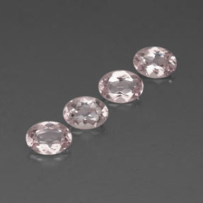 캐럿 천연 라이트 핑크 모가나이트 보석, 타원형 컷, 7.2×5.1 mm, VVS