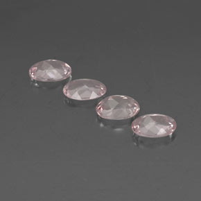 캐럿 천연 라이트 핑크 모가나이트 보석, 타원형 컷, 7.2×5.1 mm, VVS