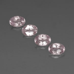 캐럿 천연 라이트 핑크 모가나이트 보석, 타원형 컷, 7.1×5.1 mm, VVS