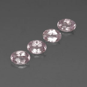 캐럿 천연 라이트 핑크 모가나이트 보석, 타원형 컷, 7.1×5.1 mm, VVS